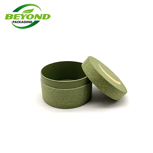 Custom Gold Stamping Logo Flat Paper Tube Eco Friendly Recyclable Round Cardboard Cosmetic Containers For Hand Cream Packaging