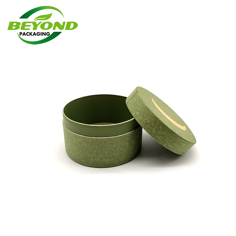 Custom Gold Stamping Logo Flat Paper Tube Eco Friendly Recyclable Round Cardboard Cosmetic Containers For Hand Cream Packaging