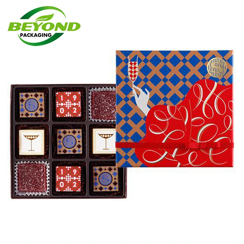 Hot Sell Luxury New Design  Disposable Square Shape Rigid Cardboard Paper Box For Food