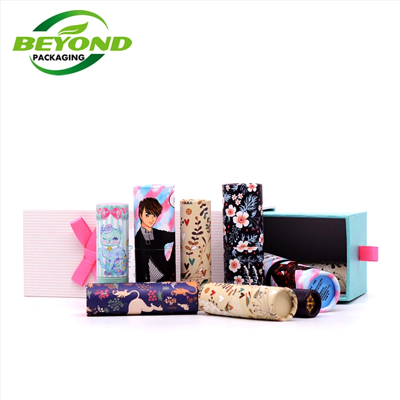 Custom Printing Cardboard Paper Tube Containers Twist up Paper Tube for 25g Solid Perfume Deodorant Lip Balm Highlighter