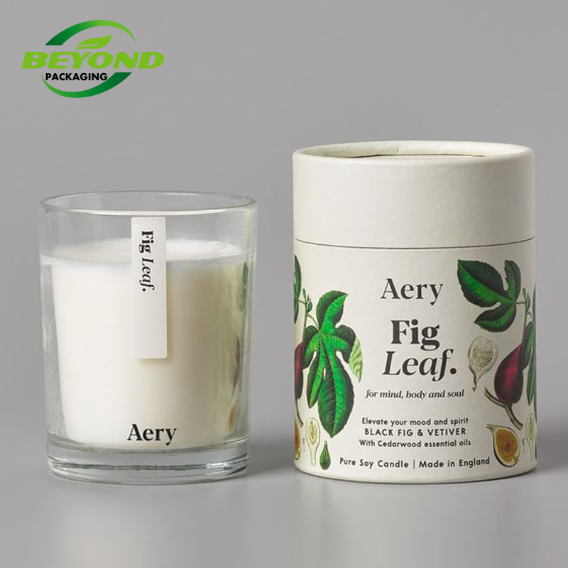China luxury candle boxes wholesale handmade cardboard retail candle tube packaging customized cylinder boxes