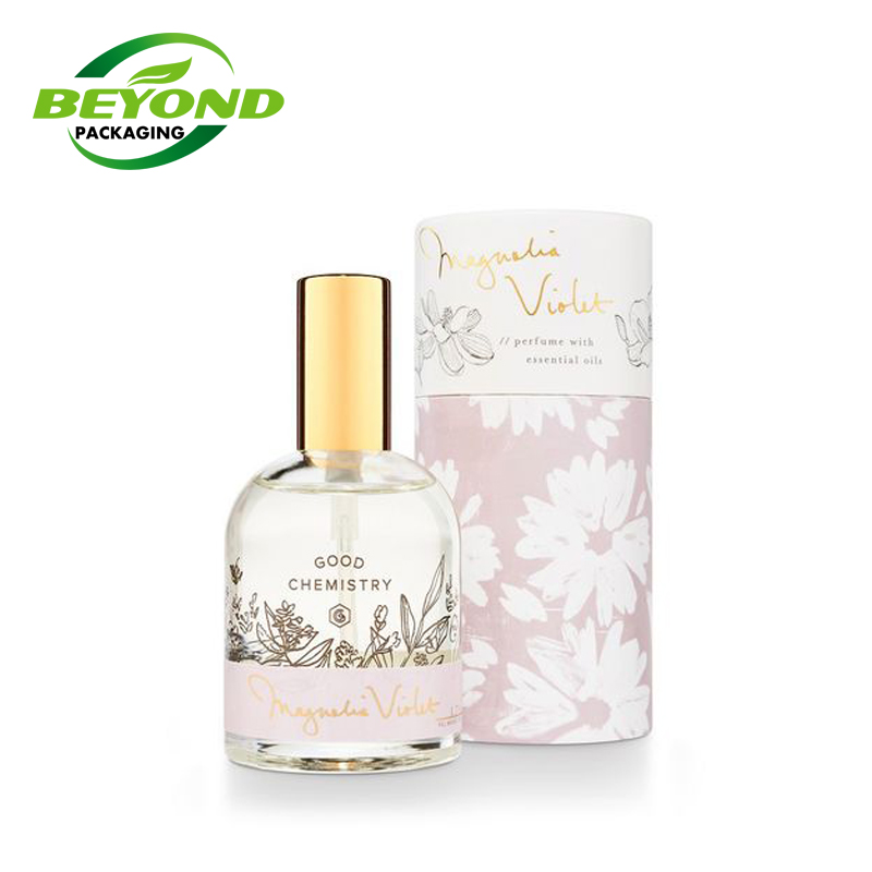 Environmental Protection Round Fashionable Kraft Cardboard Paper Box Packaging Perfume Essential oil Box