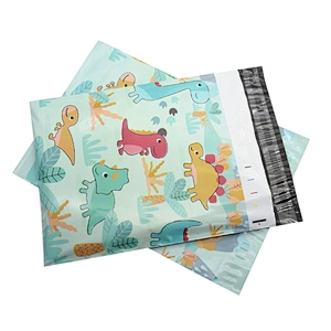 Custom Logo Printed Express Recycled Pink Courier Bags Clothes Shipping Package Envelope Plastic Mailer Mailing Large Bags