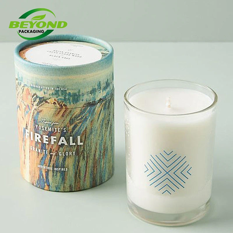 China luxury candle boxes wholesale handmade cardboard retail candle tube packaging customized cylinder boxes