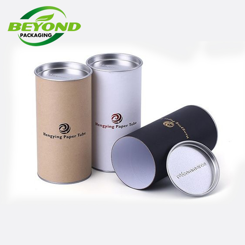 Food Grade High Quality Round Cylinder Custom Printing Cans Metal Food Tin Box for Tea Packaging With Metal Tin Lid