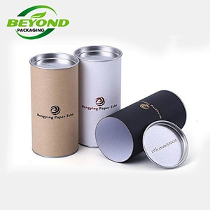 Food Grade High Quality Round Cylinder Custom Printing Cans Metal Food Tin Box for Tea Packaging With Metal Tin Lid