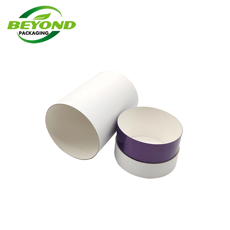 Biodegradable Cardboard Paper Tube White Cosmetic Packaging Paper Tube  Gift Packaging