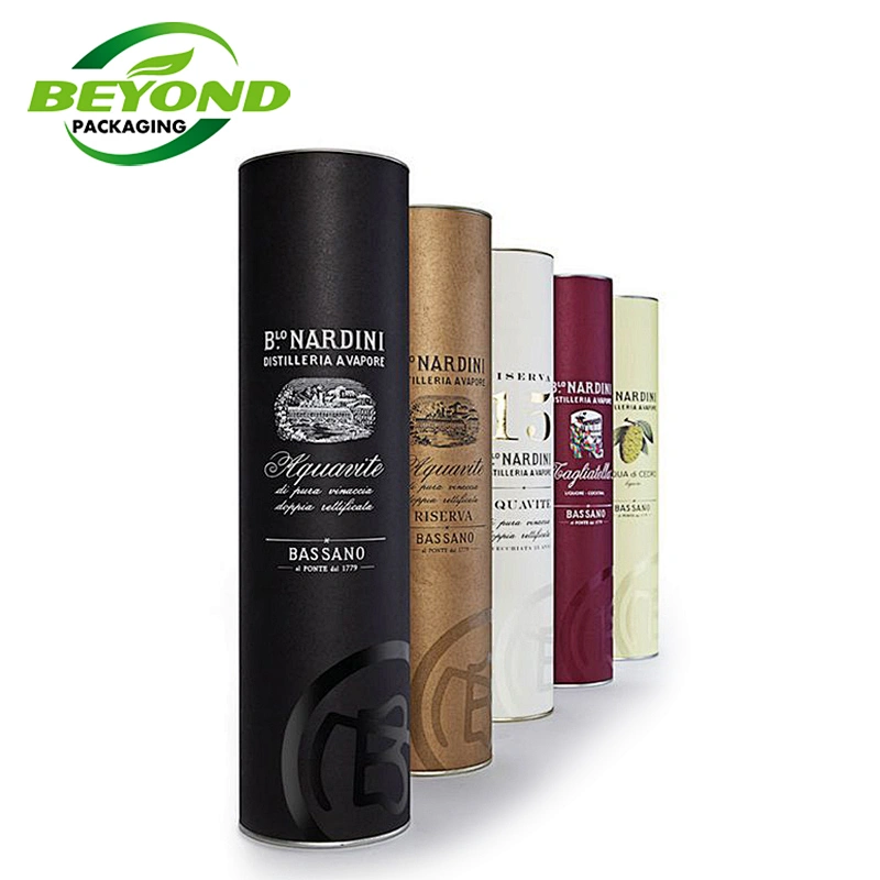 Wholesale Luxury Custom Size Eco Friendly Paper Tube Box Packaging With Printed Logo For Cosmetic Skin Care  Bottle Packaging