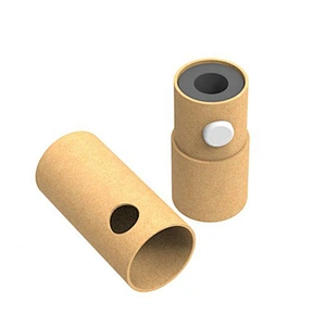 High quality eco friendly custom silver stamping and emboss logo round cylinder kraft paper cardboard tube cosmetic packaging