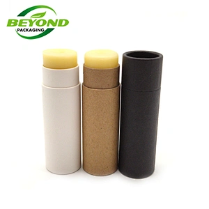 100% biodegradable 7g 14g 25g 60g deodorant stick container cardboard push up lip balm paper tube