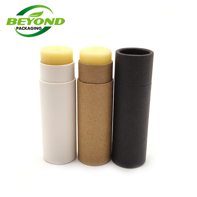 100% biodegradable 7g 14g 25g 60g deodorant stick container cardboard push up lip balm paper tube