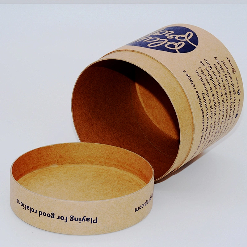 New china gold supplier eco friendly custom design and size paper round cylinder tealight candle kraft paper packaging box