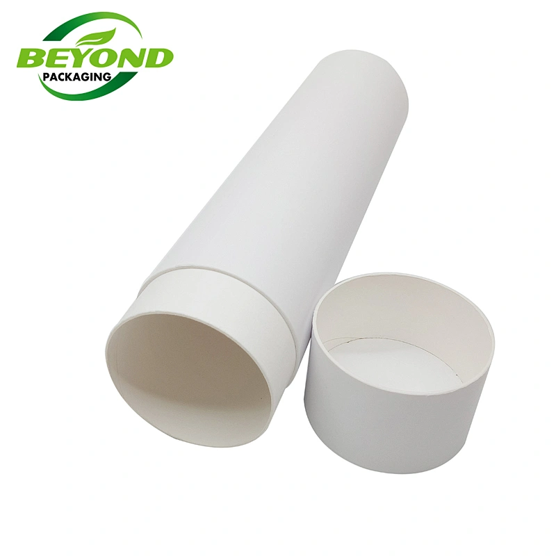 Environment Friendly Round Kraft Cardboard for White T-shirt  Head Scarf Baseball Hat Paper Tubes Packaging
