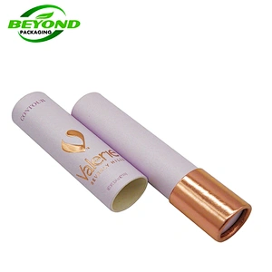 Custom Biodegradable Eco Friendly Cylinder Cosmetic Containers Lip Gloss Boxes Cardboard Packaging Paper Tube