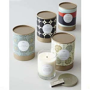 Recycled Kraft Cylinder Packaging Round Paper Gift Box Paper Tube Box Candle Jar Packaging Box