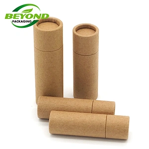 Wholesale Recycled 0.3oz 7g Good Quality Cardboard Lip Balm Container Push Up Paper Tube for Lipstick/Lip Balm Packaging