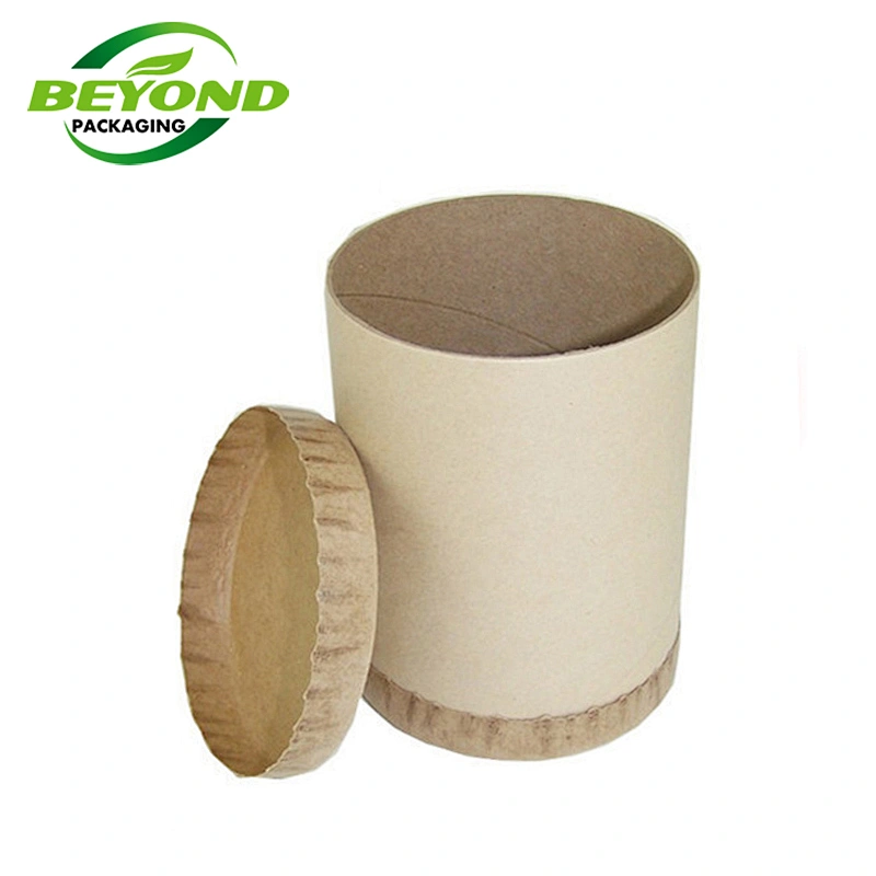 100% Recycled Eco Friendly Containers Cosmetic Biodegradable Round Cardboard Kraft Paper Tube Packaging