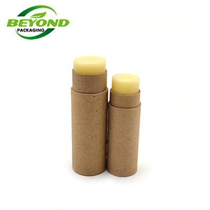 Biodegradable cosmetic containers deodorant/lipstick/lip balm container 0.3oz/5 oz lip balm tube