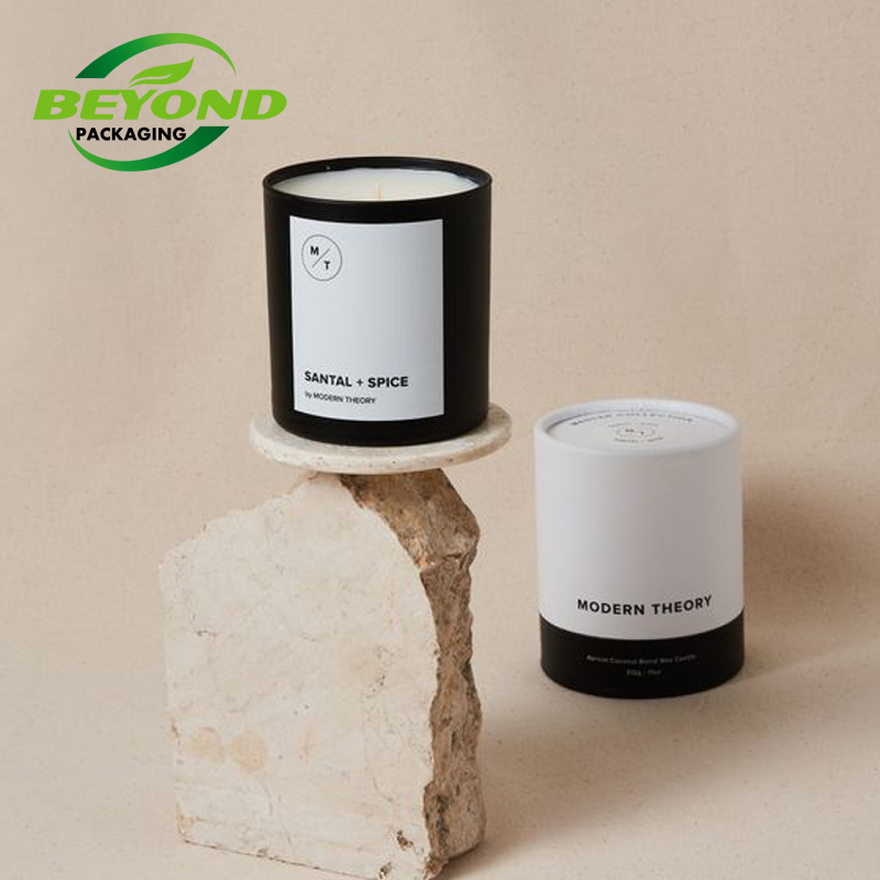 Luxury Custom Made Elegant Scent Candles Cardboard Candle Tube Packaging Gift Candle Boxes