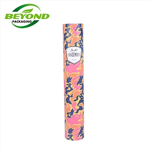 Custom Recycled Kraft Cardboard Cylinder Post Tube Document Poster Mailer Tube Packaging For Wallpaper Poster Mailing Tube