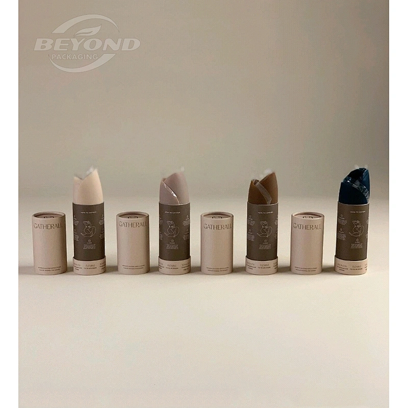 Luxury printing high quality kraft round cardboard box cylinder tube packaging for clothes packaging paper tube