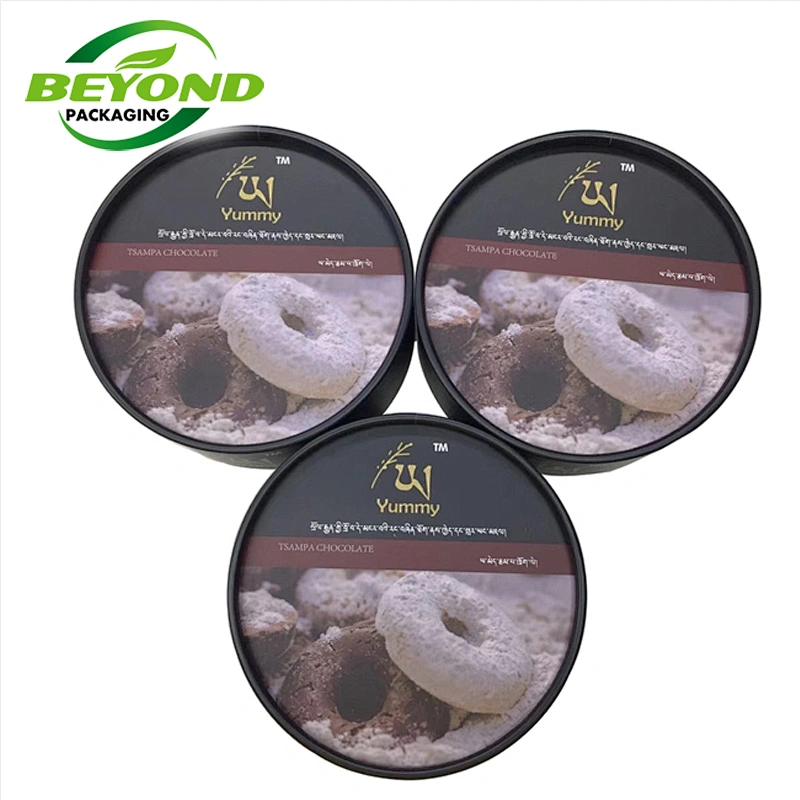 Wholesale Round Cylinder Food Grade Cardboard Boxes For Packaging Chocolate Paper Tube Pourable Gift Box Round Paper Boxes