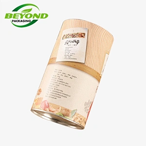 High Quality Accept Customize Tea Paper Tube Packaging Tin Body Paper Cardboard Tube Boxes Cylinder