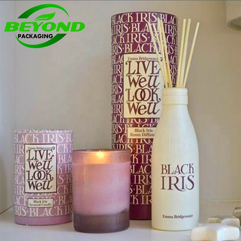 Biodegradable recycled kraft paperboard custom printing machine production paper tube box 83mm diameter for reed diffuser
