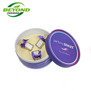 Custom Paper Size Cosmetic Bottle Packaging Round Craft Cylinder Shape Small Essential Oil Cosmetic Set Package Paper Box