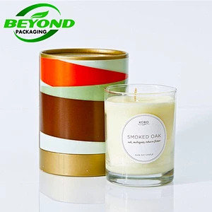 Customized Recycled High Quality Size Cheap Price Kraft Round Box Paper Tube For Candle Packaging with Logo