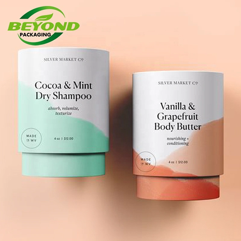 Eco Friendly Customized Cardboard CMYK Printing Soap Packaging Paper Cylinder Box Bottles Packaging Boxes With Logo