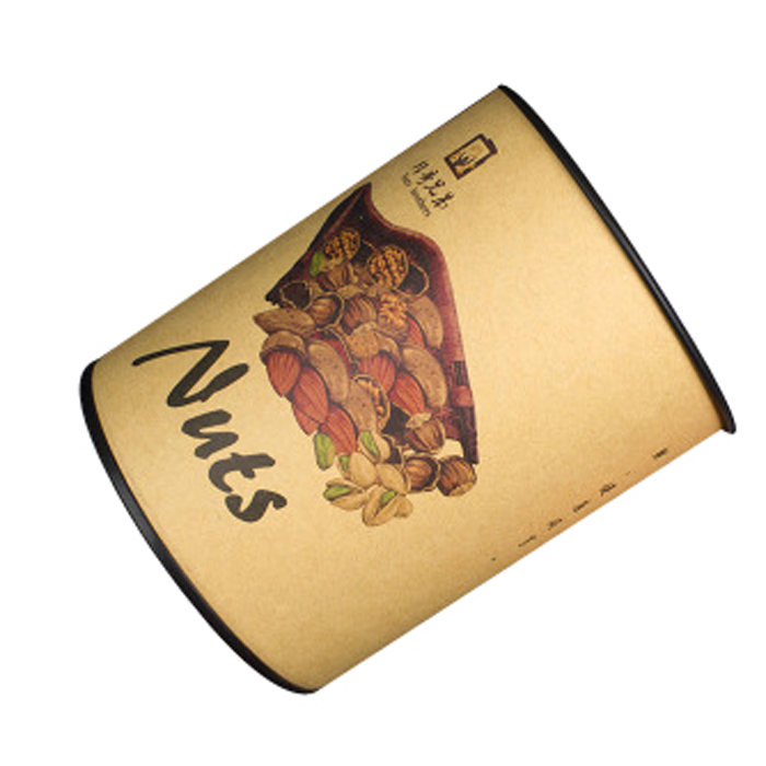 Food Grade Custom Printed Wholesale Recycled Hot Sales Cardboard Metal Lid Paper Packaging Tube  For Tea Bag Packaging for Gift