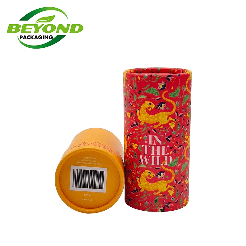 Eco-friendly Design Kraft Paper CBD Hemp Oil/Cosmetic/Face Oil Bottle/Shampoo Sustainable Craft Paper Tube Packaging Box