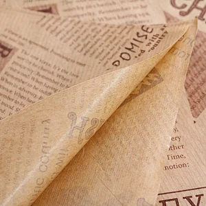 Recycled custom gold logo printed gift packaging thin tissue wrapping paper food grade wrapping paper