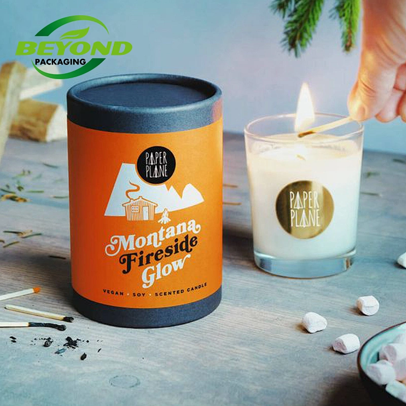 China luxury candle boxes wholesale handmade cardboard retail candle tube packaging customized cylinder boxes