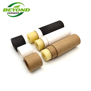 Eco friendly twist up lip balm cardboard biodegradable deodorant container push up paper tube Hot products in America