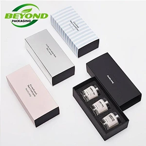 CMYK Printed Rigid Cardboard Package Custom Slide Out Drawer Box For Cosmetic Bottle Packaging Box