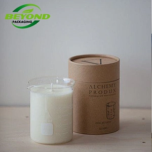 custom printed OEM round shape scented soy candle cardboard paper tube cylindrical packaging box
