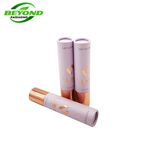Biodegradable Luxury Eco Friendly Recycled High Quality Empty Cardboard Lip Gloss Tube Packaging With Custom Design