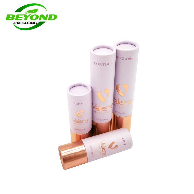 Biodegradable Luxury Eco Friendly Recycled High Quality Empty Cardboard Lip Gloss Tube Packaging With Custom Design