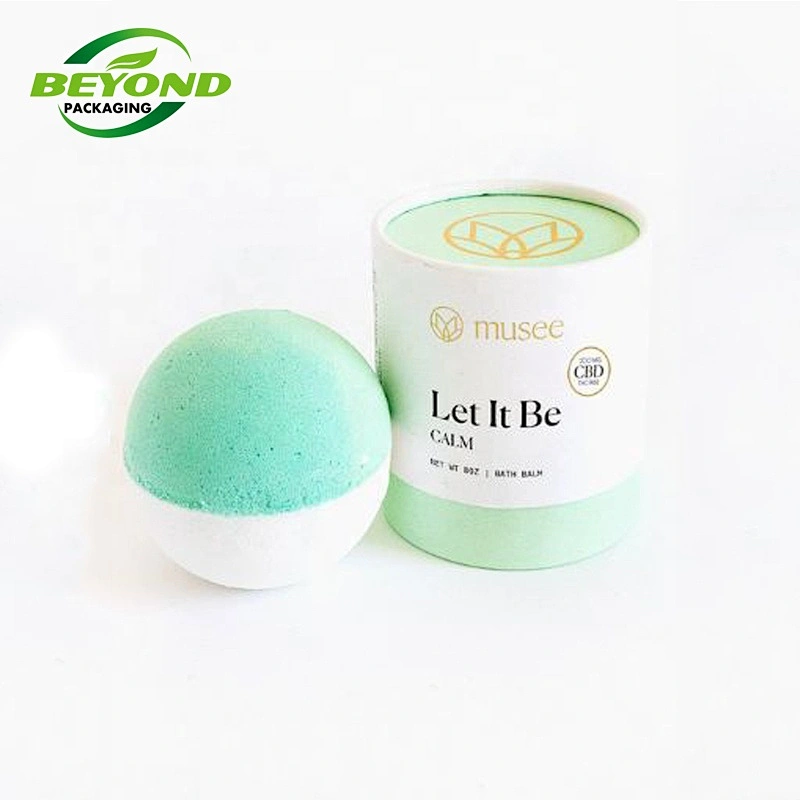 Kraft cardboard CMYK custom logo printing oil proof paper inside sun cream scrub gel glue bath bomb packaging tube white