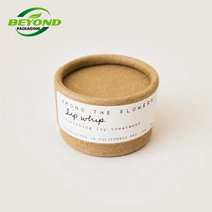 Eco Friendly Biodegradable Natural Bamboo Kraft Paper Packaging Cardboard Tubes Jar 5ml With Oil-proof Paper Inside