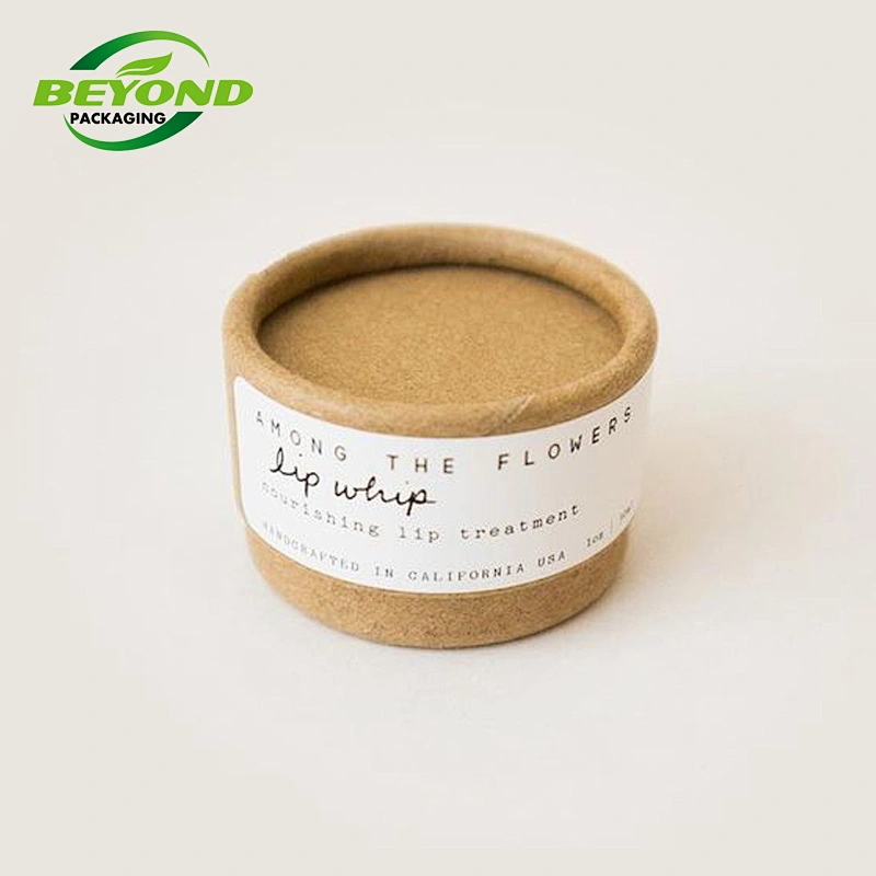 Eco Friendly Biodegradable Natural Bamboo Kraft Paper Packaging Cardboard Tubes Jar 5ml With Oil-proof Paper Inside