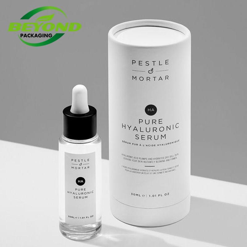 Wholesale Price High Quality Cosmetics White Cardboard Cylinder Box Paper Tube Packaging