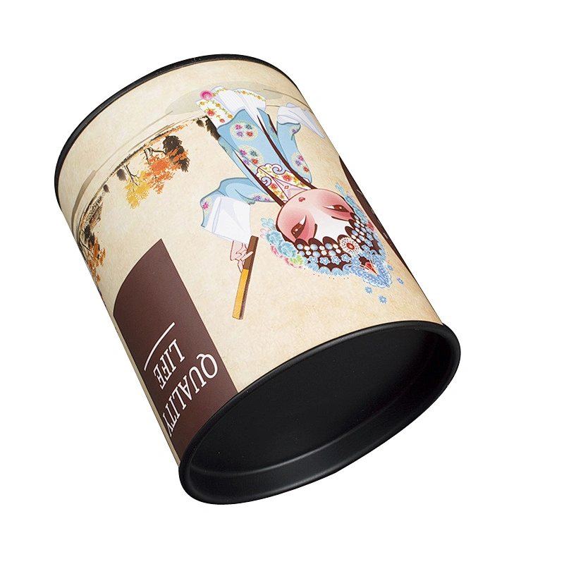Biodegradable Eco-Friendly Material Recycled Round Kraft Packaging Paper Tea Gift Box