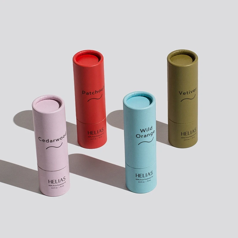Customized Chinese Supplier Wholesale Cylinder Paper Tube Colorful Packaging Cosmetic Tube For Essential Oil Gift Box Packaging