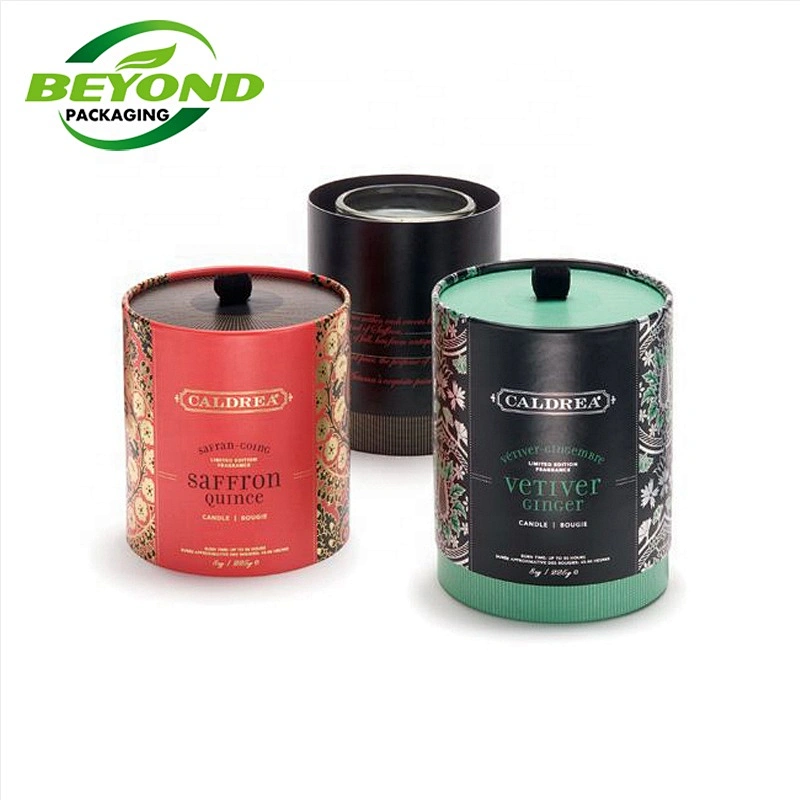 Wholesale Personalized cylinder box Packaging custom printing Beauty Packaging Paper Tube For Soap Bars and candle With Custom