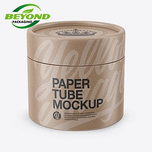 Eco Friendly Recycled Material Food Grade Kraft Cardboard Paper Box Cylindrical Box  For Coffee Beans Coffee Powder