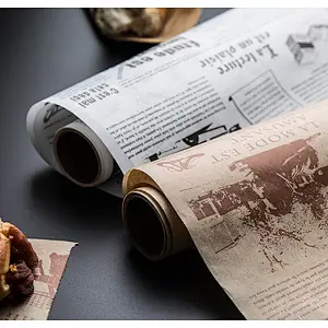Custom design cute food grade 17g non-stick roll edible paper baking bread baking paper sheets wrapping paper