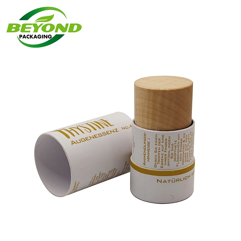 manufacturer custom size printing cosmetic skincare bottle essential oil perfume cylinder packaging cardboard tan drops 8cm box